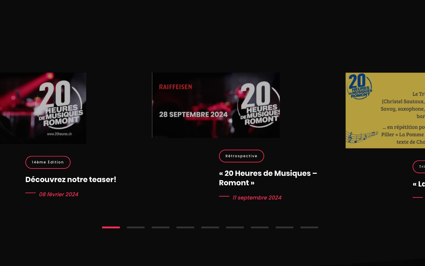 Carrousel d’actualités du festival